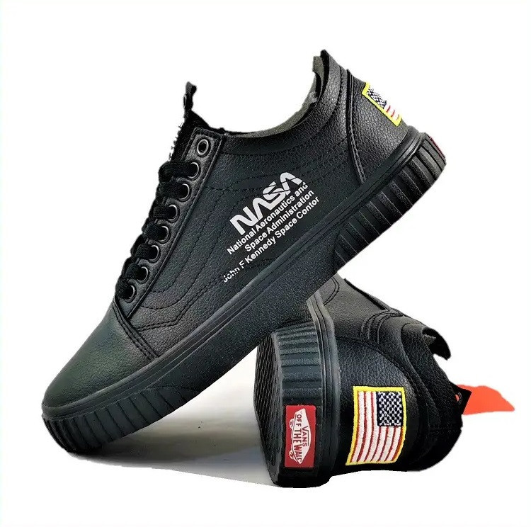 Кросівки NASA Shuttle Ванс Чорні Шкіряні Кеди Венси (розміри: 39,42) Дніпро - фото 1