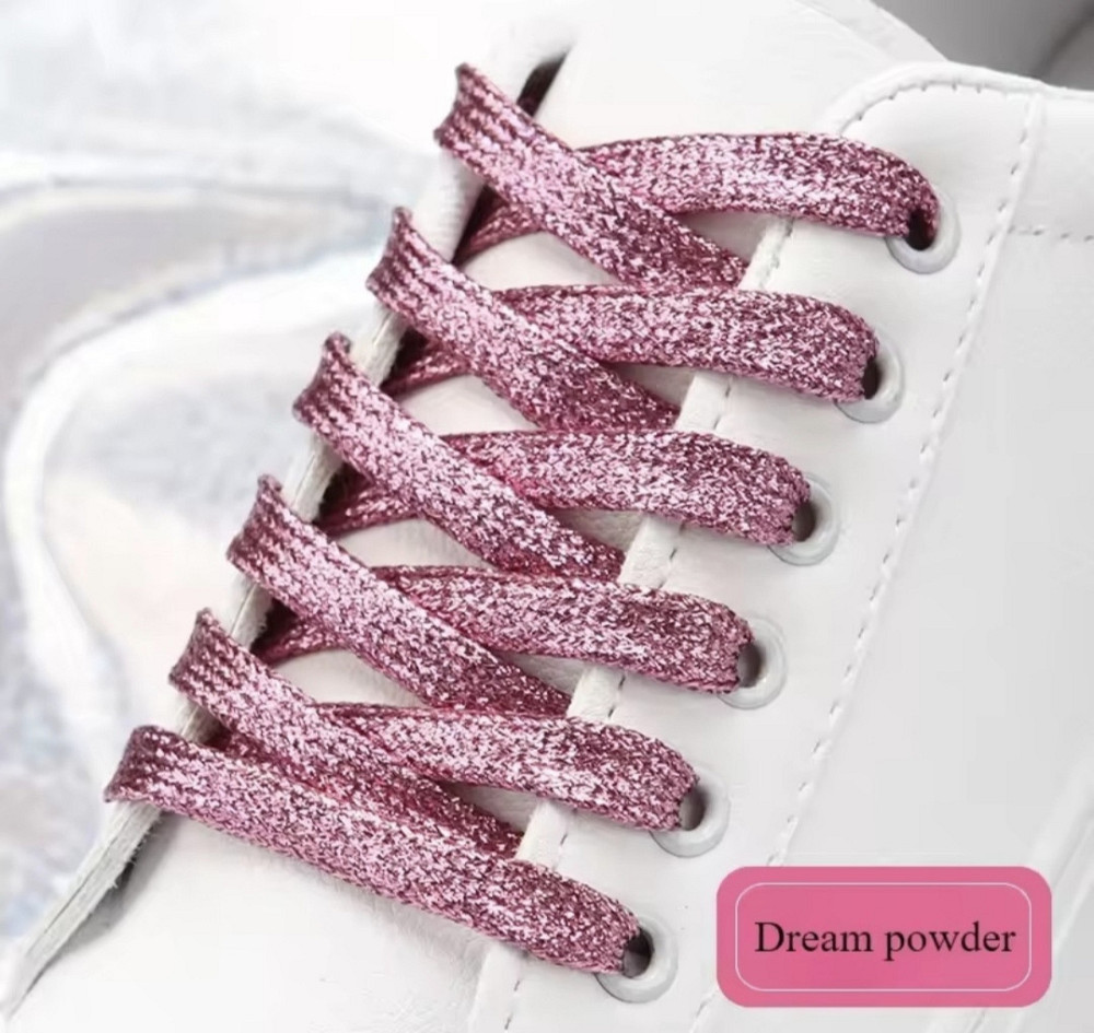 Шнурки блискучі глітерні Рожевий Смела - изображение 1