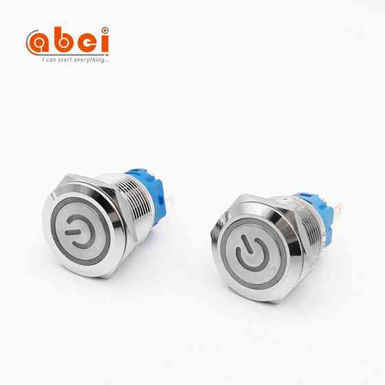 Фіксуюча кнопка 16мм з LED підсвіткою 12–24В Київ