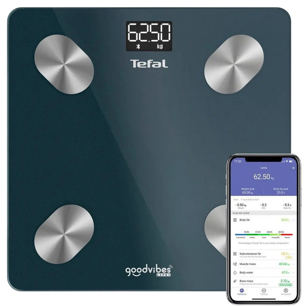 Ваги підлогові Tefal Goodvibes Life+ BM9620S1 ( чорний із сріблястим ) Харків - фото 3