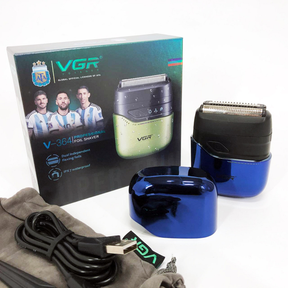 Компактна електробритва чоловіча VGR V-364, Портативна електробритва для бороди, Бритви акумуляторні CG-50 Львів - фото 1