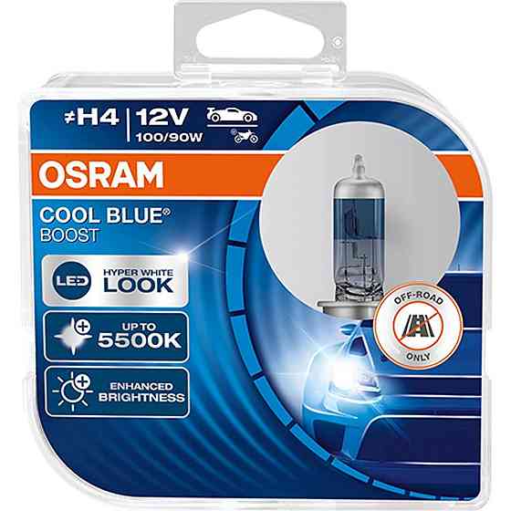Комплект галогенових ламп OSRAM H4 62193CBB-HCB Cool Blue Boost 100/90W 12V P43T (2 шт) Харків
