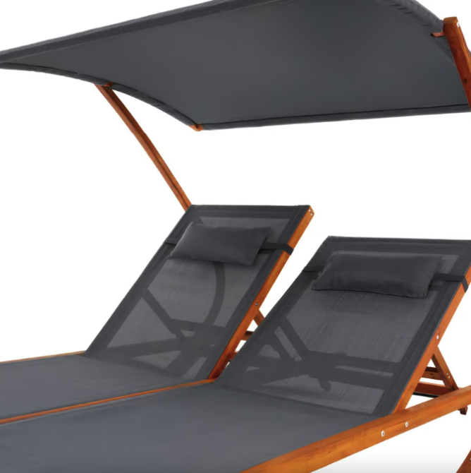 Садовий шезлонг Di Volio Pionza двомісний сірий Київ - фото 6