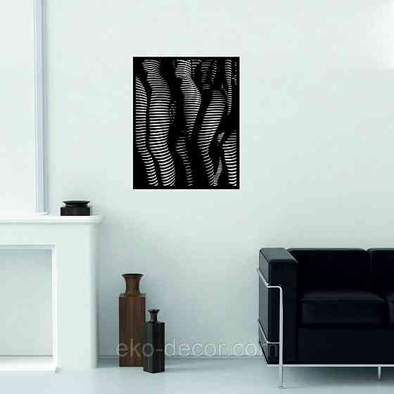 Декоративне настінне Панно «Жіноче тіло», Декор на стіну 110*88 см, Чорний Київ