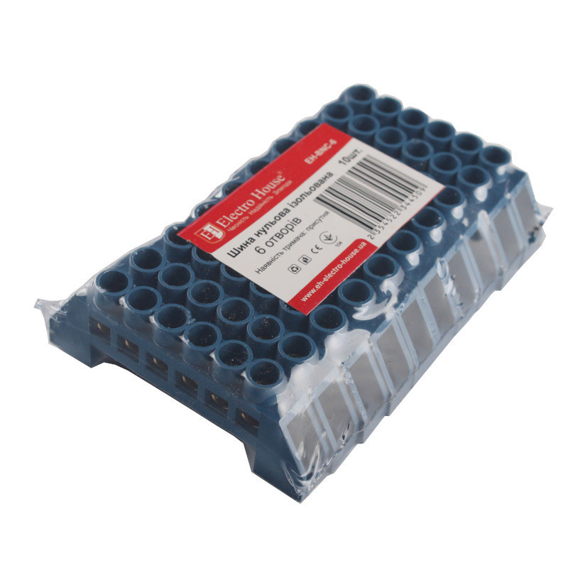 Шина нулевая изолированная, 6 отверстий Днепр - изображение 1