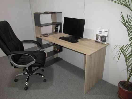 Cтіл комп'ютерний з полицями М-ЗОН Джеко 1416L лівий Сонома/Антрацит (MZN-031027) Львів