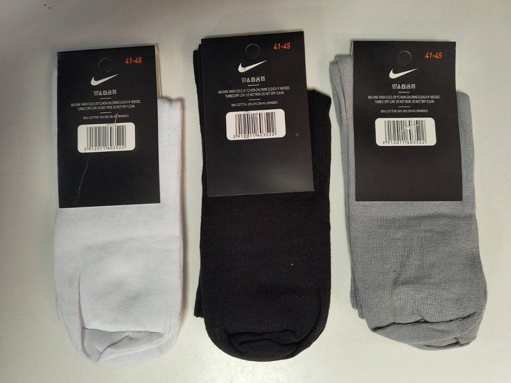 Набор женских качественных высоких носков из хлопка 3 штук Nike 3 36-40 Киев - изображение 5