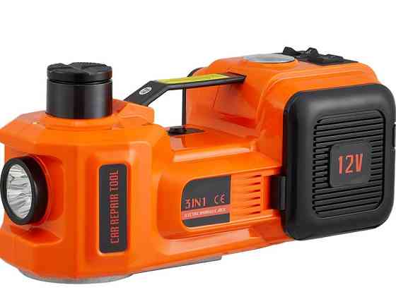 Электрический автодомкрат 3-в-1 BX-478 (5т, 12В), ударный гайковерт, компрессор, фонарик, кейс Одесса