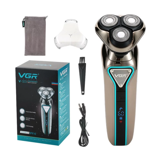 Електробритва чоловіча VGR V-323 USB 5 Вт Сірий Київ
