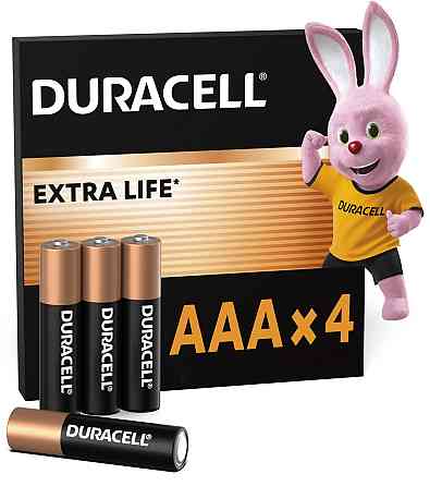 Лужні батарейки Duracell AAA, 4 шт. (6409629) Київ