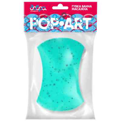 Губка для купання Добра Господарочка масажна Pop-Art 160 х 110/90 х 55 мм (4820086521550) Вінниця