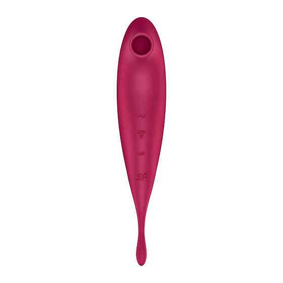 Вибратор с волновой стимуляцией Satisfyer Twirling Pro+ с приложением, красный Sex Aura Киев