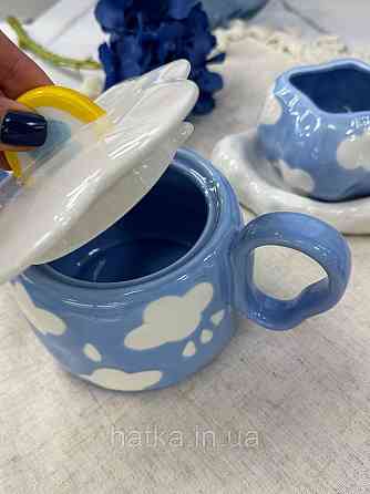 Чайник заварювальний керамічний Olens "Біла хмаринка" 900 мл (функц. 700 мл) 8030-444 Київ