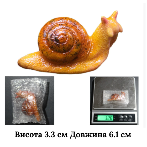 Фигурка Улитка из полистоуна 3.3 х 6.1 см Для мини-сада и микроландшафта Одесса
