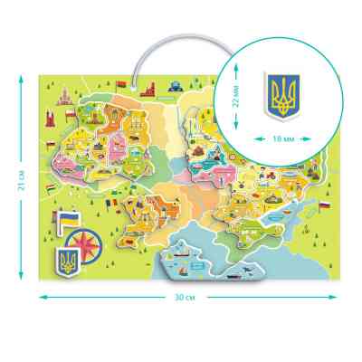 Навчальний набір DoDo Магнітна мапа України (200268) Вінниця