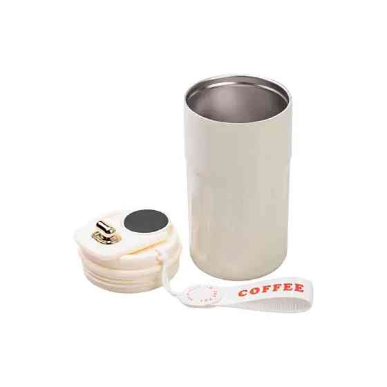 Термокружка Coffee с датчиком температуры, 500 мл, белая Киев