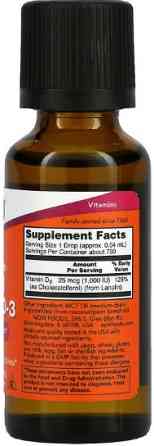 Витамин D3 с витамином К2 Now Foods Liquid Vit D-3 & MK-7 30ml Киев