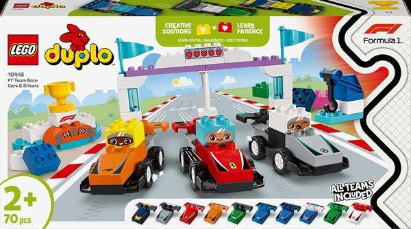 Конструктор LEGO DUPLO Town Автомобілі для перегонів і пілоти команд Формули-1, 70 деталей (10445) Харків - фото 1
