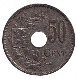 50 сантимів. 1918 рік, Бельгія. Полтава - фото 1