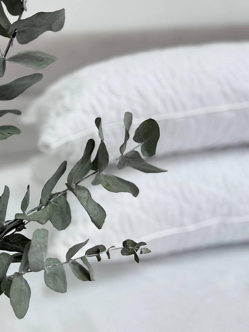 Ecotton Подушка Ecotton 50х70 см подвійна з чохлом на блискавці із мікрофібри біла White (Novit Коломия - фото 3