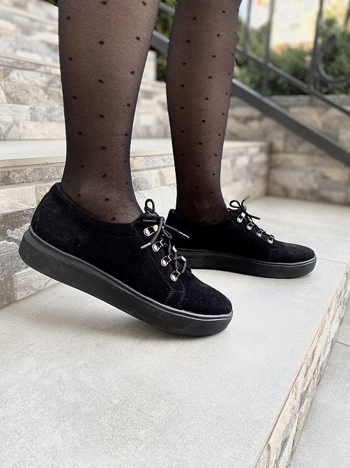 Injers Сліпони жіночі INJERS 195 чорні (весна-осінь, замша натуральна) (1305) 37р.38р. Коломия - фото 3