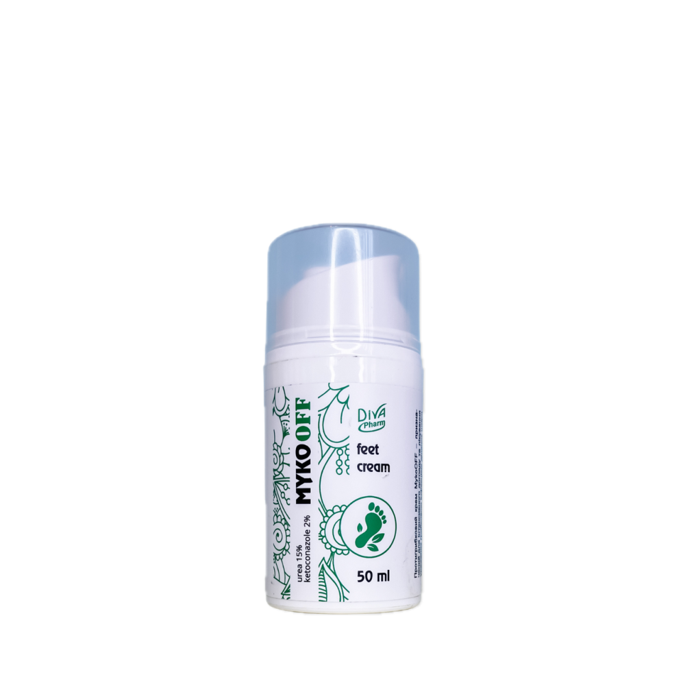 Крем протигрибковий, з сечовиною 15% MykoOFF  (DivaPharm) 50 мл. Харків - фото 1