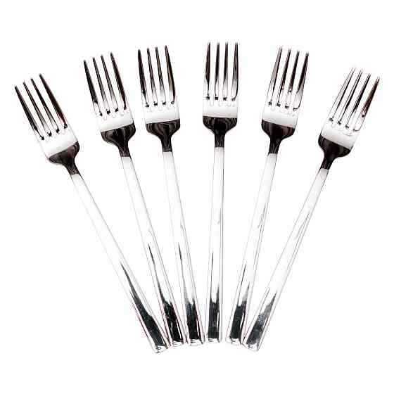 Набор десертных вилок 6 штук, серебристые Киев