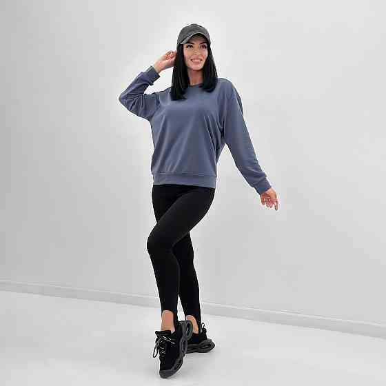 Базовий світшот з двонитки "Kaplan" оптом | Батал Графіт, 50-52 Київ