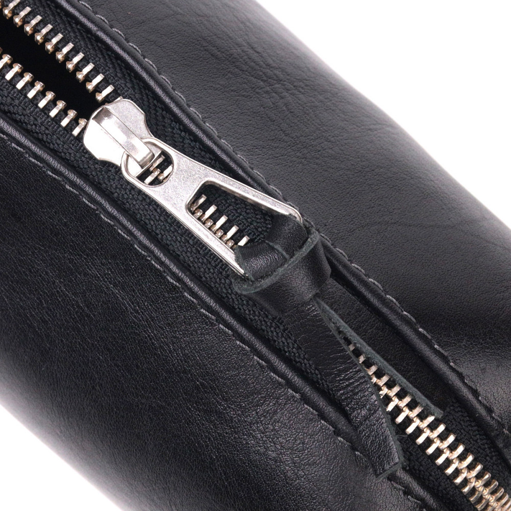 Невелика косметичка з гладкої шкіри на блискавці Чорна (GRANDE PELLE) Київ - фото 9