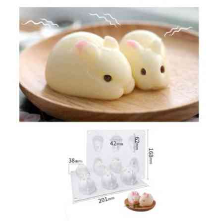 Молд силиконовый Заяц 201 на 168 мм белый Киев