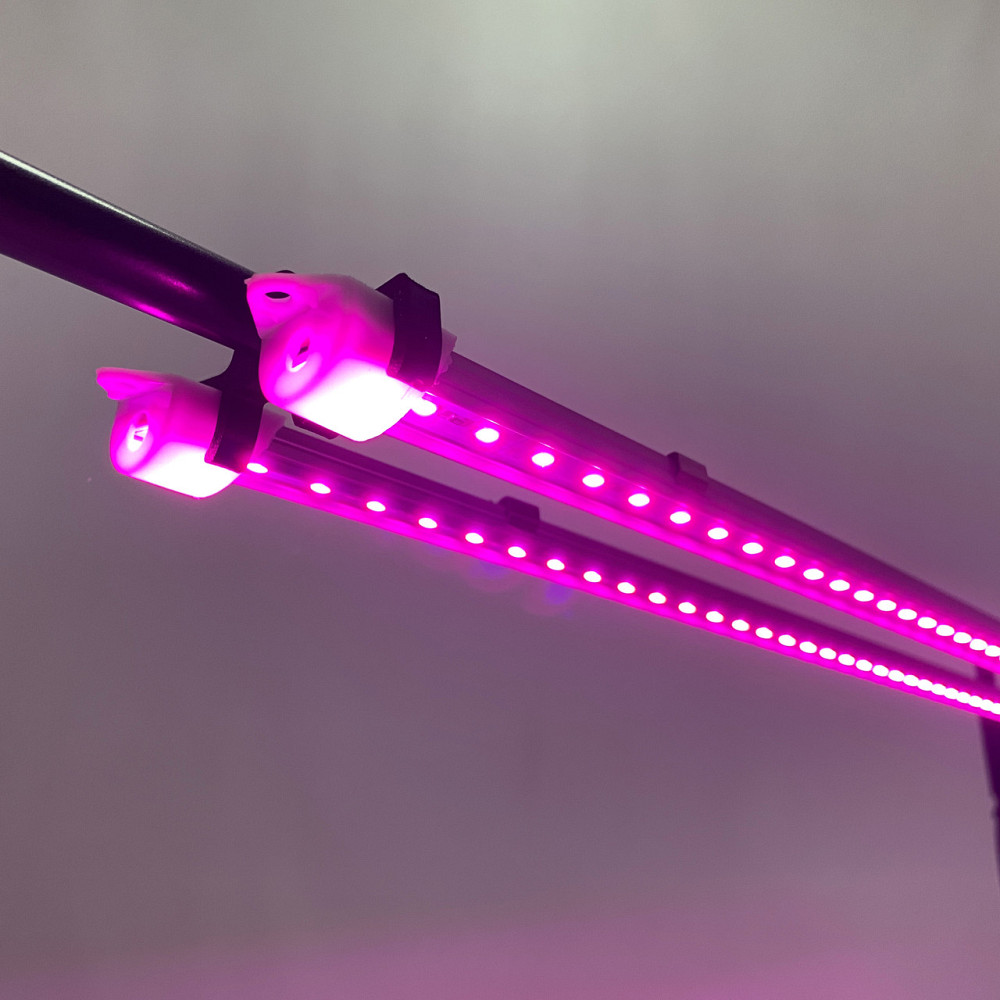 Підставка для квітів на підвіконня Lucia Bicolor 2 з подвійною фітолампою. Полиця для квітів на вікн Бориспіль - фото 8