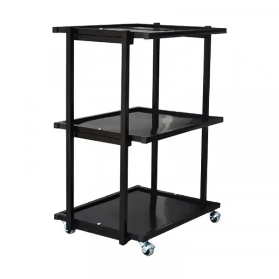 Косметологическая тележка металлическая на колесах Профи UK-01 Черный Киев