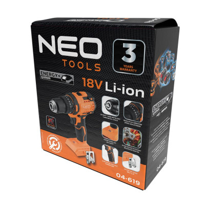 Шуруповерт Neo Tools Energy+ 18V, бесщеточный, 95Нм, 0-320/0-1700об/мин 1.2кг (без АКБ и ЗУ) (04-619) Винница - изображение 11