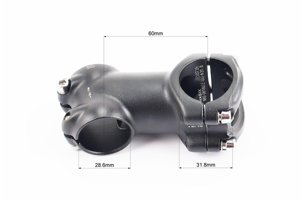 Винос керма MTB 28,6x31,8х60мм, алюмінієвий, чорний MAS-6180 Київ - фото 2