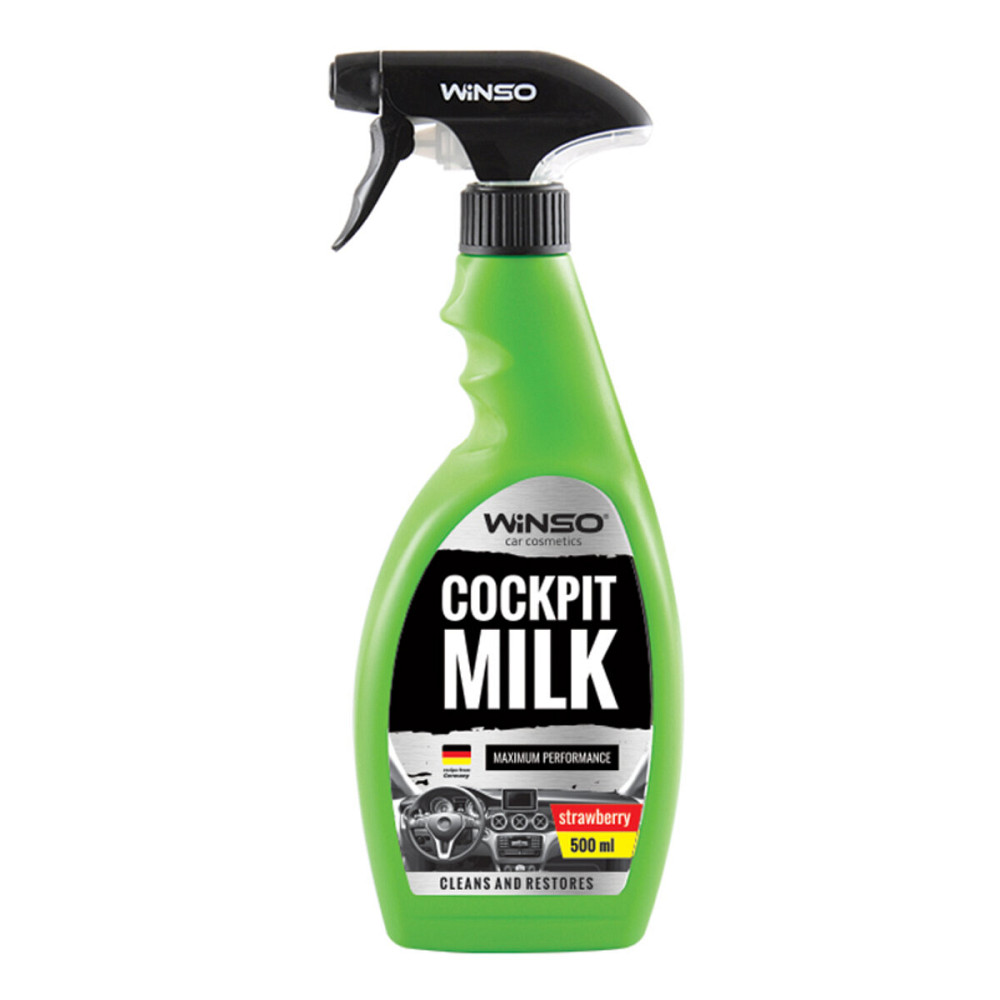 Полироль-молочко для приборной панели Winso Cockpit Milk Professional Клубника, 500мл Киев - изображение 1