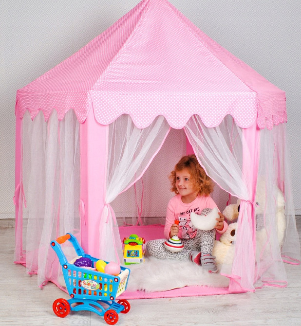 Детская Палатка - домик игровой для дома и сада Kruzzel (23869) Pink Нововолынск - изображение 8