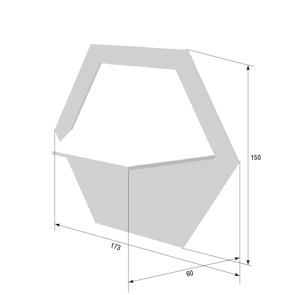 Набор полок EKOSTAR настенных 173х60х150 Киев - изображение 3