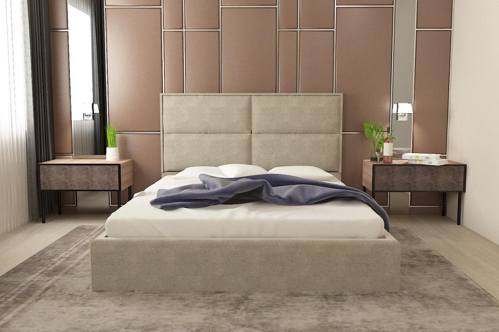 Кровать Двуспальная Santa Maria Comfort 160 x 190 см С подъемным механизмом и нишей для белья Мокко Киев - изображение 2