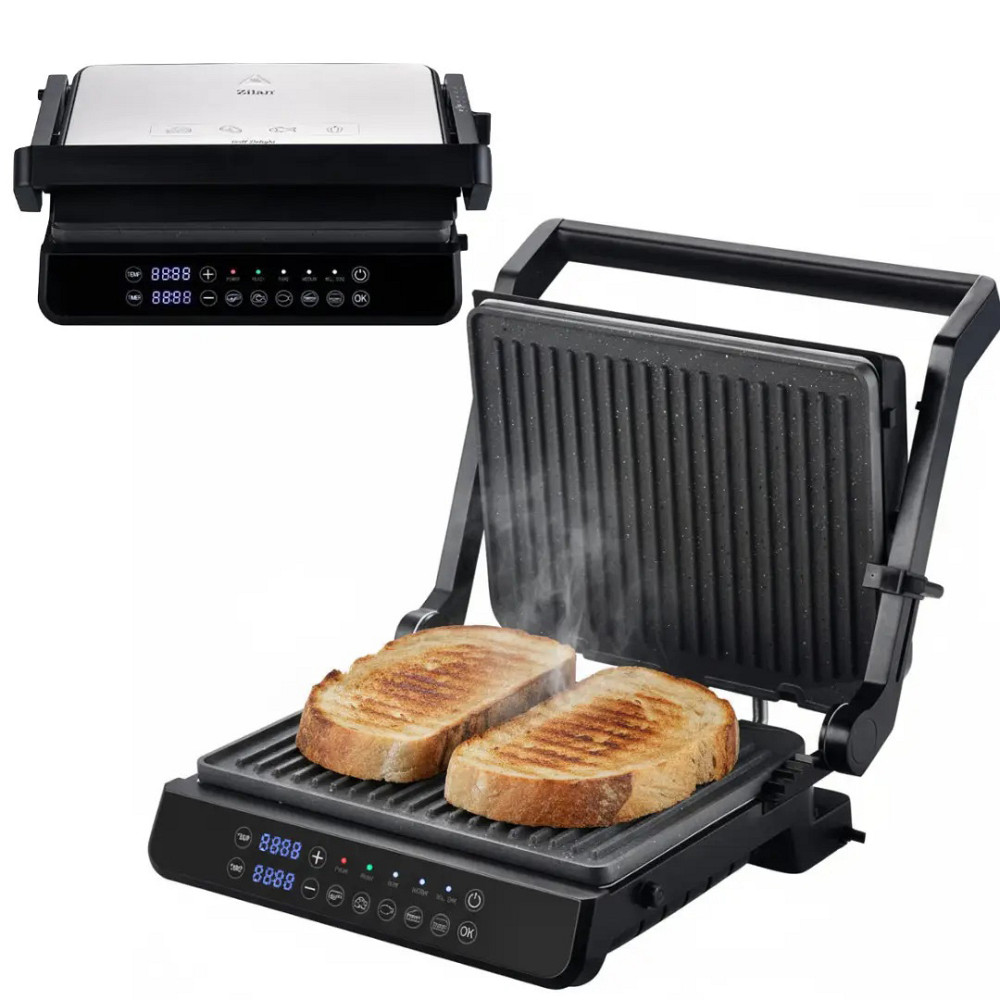 Бутербродниця професійна, Притискний гриль для булочок і сендвічів, Бутербродниця гриль сендвічниця QU-77 Івано-Франківськ - фото 1
