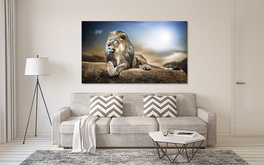 Картина полотно у вітальню / спальню     Лев     MLP_154  ( 60х30см ) 50x100 см Київ - фото 2