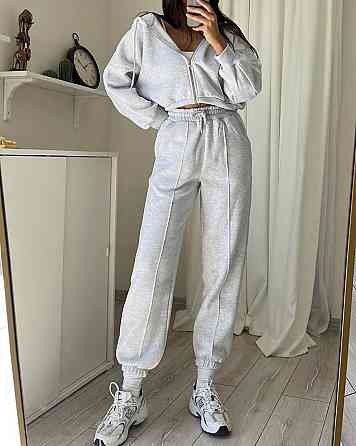 Женский стильный и комфортный тринитный костюм на флисе. Меланж, 44/46 Одесса