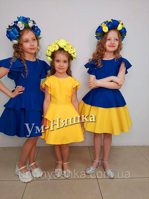 Синьо-жовта святкова сукня в патріотичних кольорах Кривий Ріг - фото 20
