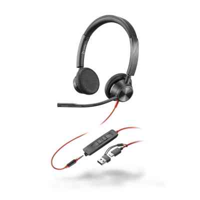 Навушники Poly Poly Blackwire 3325-M USB-A/USB-C Black (8X222AA) Вінниця