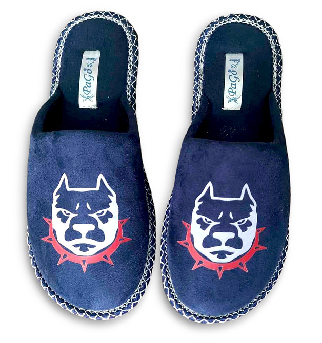 Хатні капці чоловічі закриті ПітБуль "PaGo" синій Одеса - фото 2