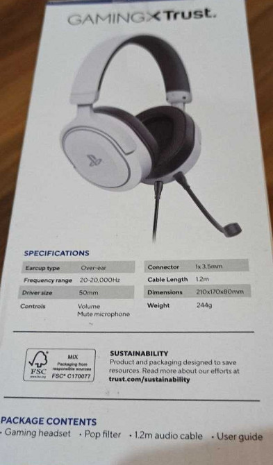 Гарнитура Trust GXT 498 FORTA for PS5 White. Київ - фото 2