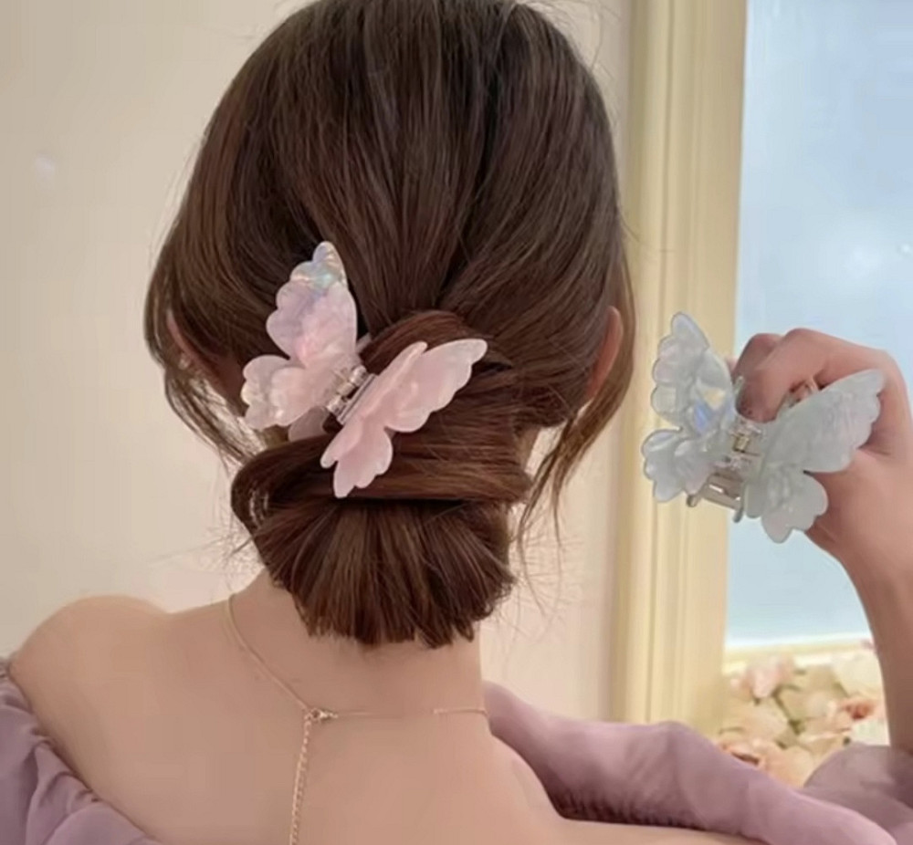 Заколка-крабік метелик з подвійними крильцями Сміла - фото 10