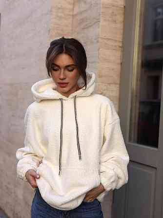 Жіноче затишне худі оверсайз шерпа на велюрі Одеса