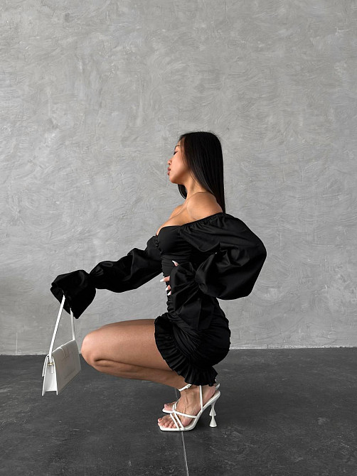 Жіноча приваблива вечірня міні-сукня з турецького коттона Одеса - фото 9