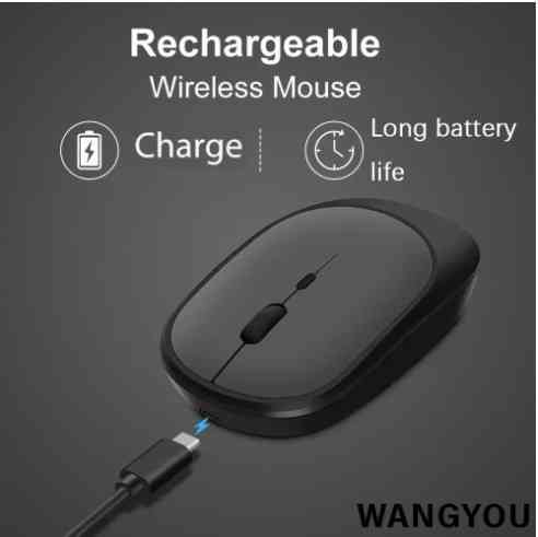 Комп'ютерна бездротова акумуляторна мишка 2.4 ГГц (чорна) Коломия