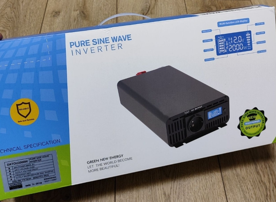 Инвертор 12v 220v DATOUBOSS 2000W(4000W)Чистый синус. Харьков - изображение 1